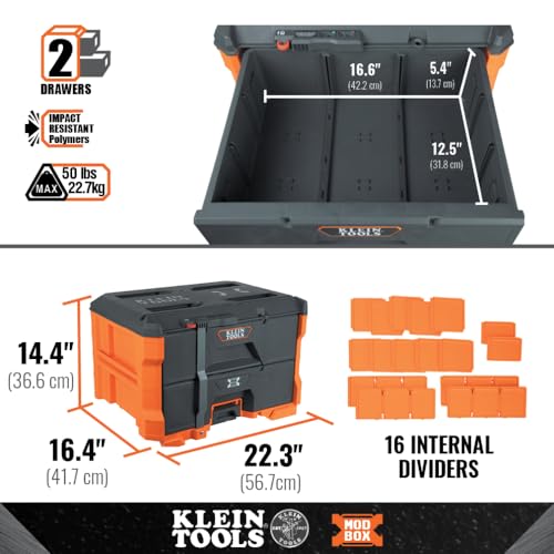 3-Drawer Modular Toolbox with 24 Dividers T335789