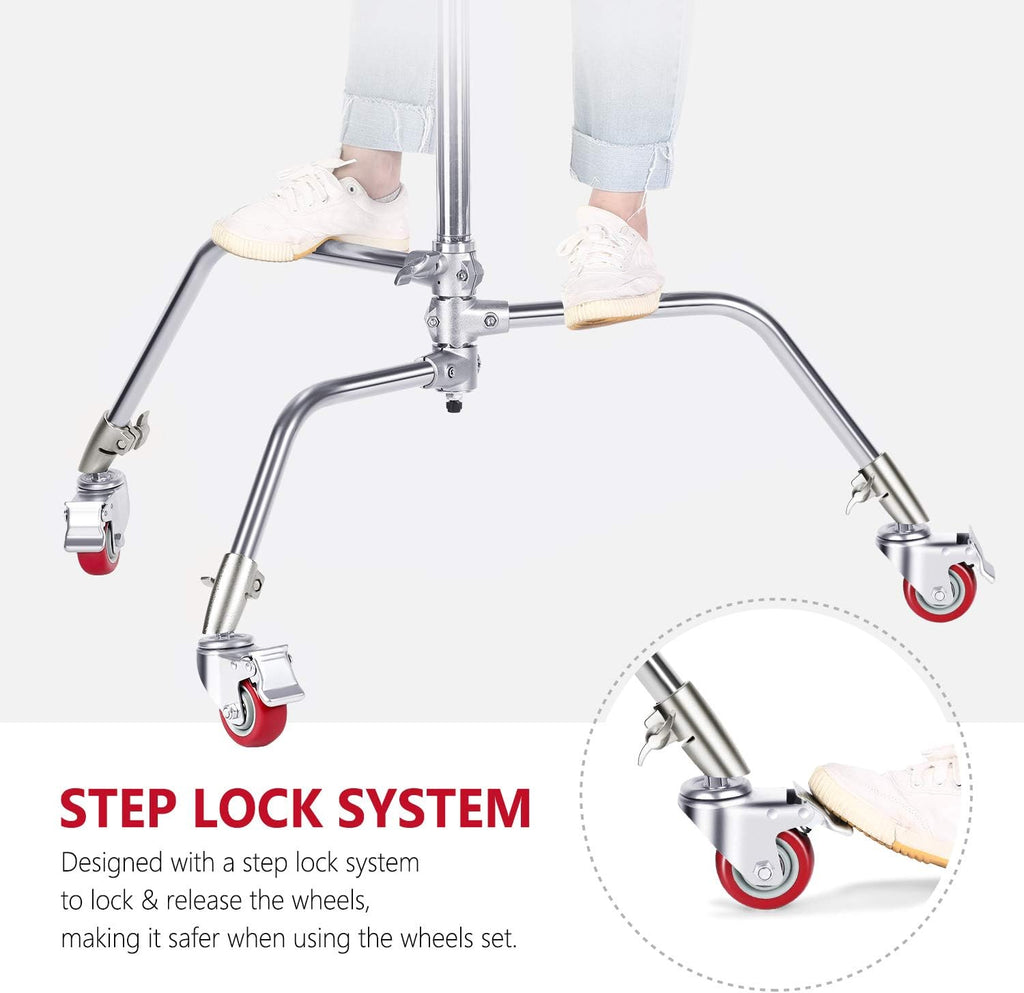 3 Packs Swivel Caster Wheels Set with 75mm Diameter Metal Construction R7294