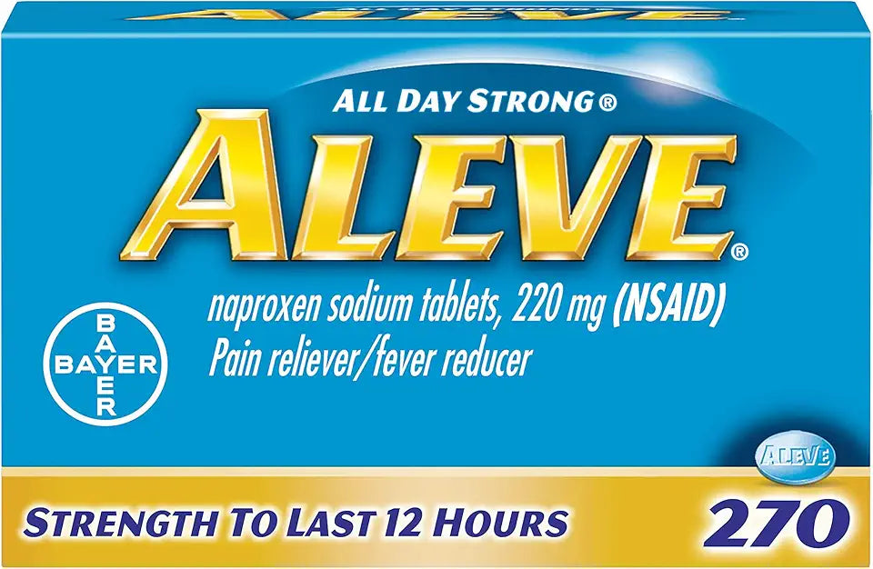 Naproxen Sodium 220 mg Pain Reliever Fever Reducer 270 Count E7557