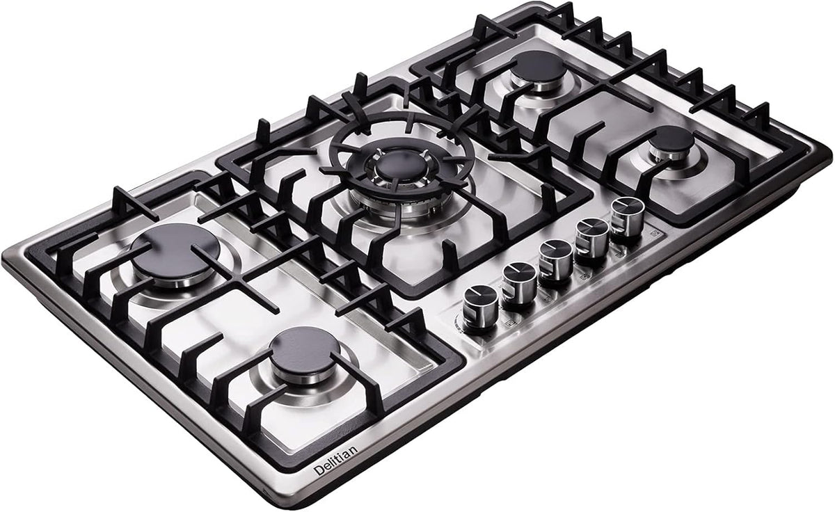 34 Inch 5 Burners Stainless Steel Gas Cooktop A2922