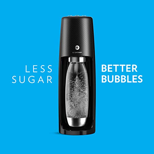 Black Sparkling Water Maker Bundle with CO2 and BPA Free Bottles I9682