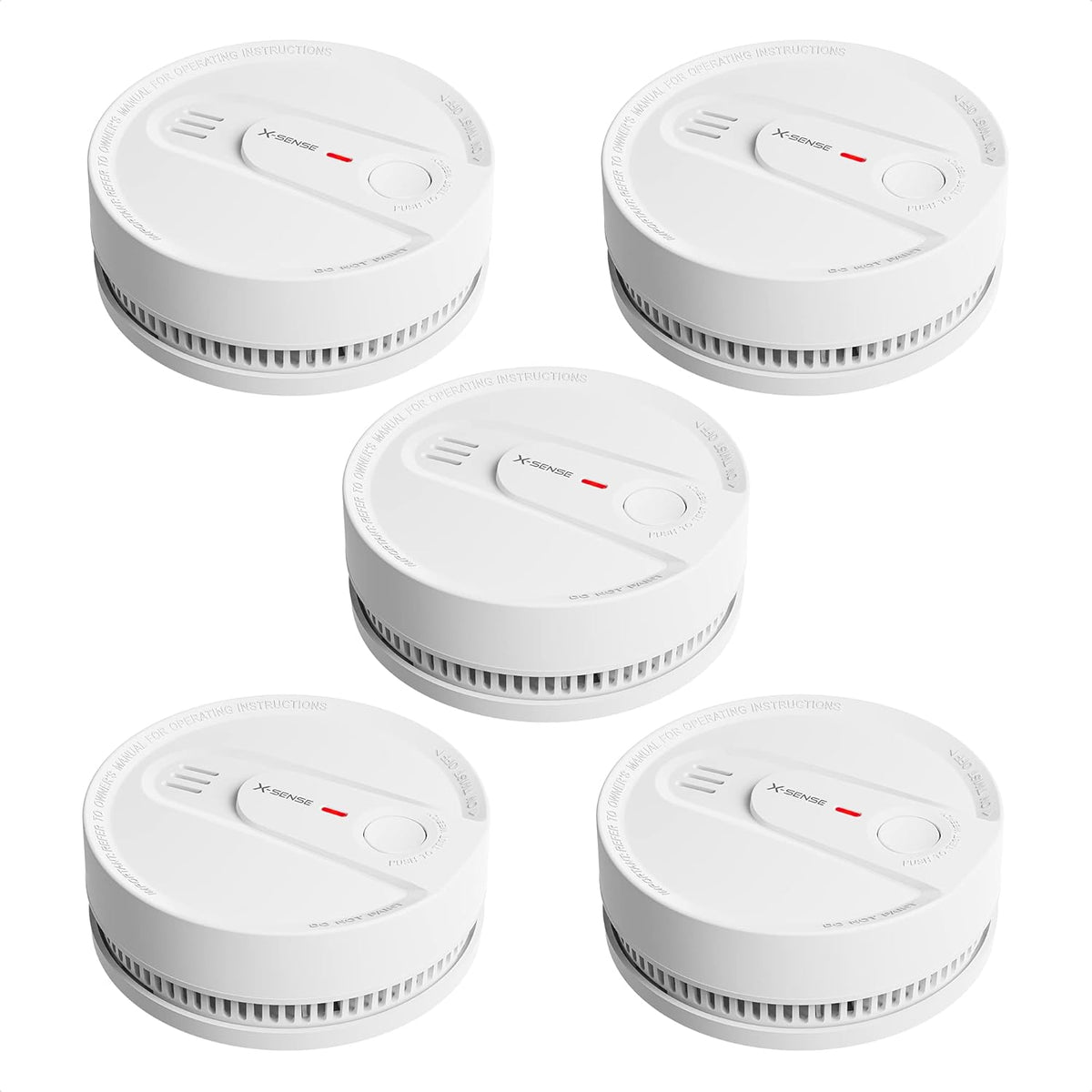 Smoke Detector Alarm, 10-Year Lithium Battery, LED Indicator, Pack of 2 N922