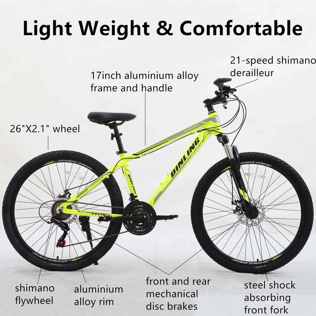 Yellow 21-Speed 26-inch Mountain Bike X511783