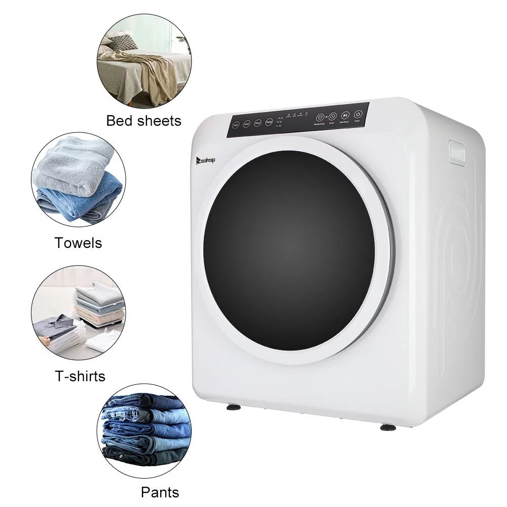 White 13lbs Capacity Stainless Steel Electric Clothes Dryer W56721