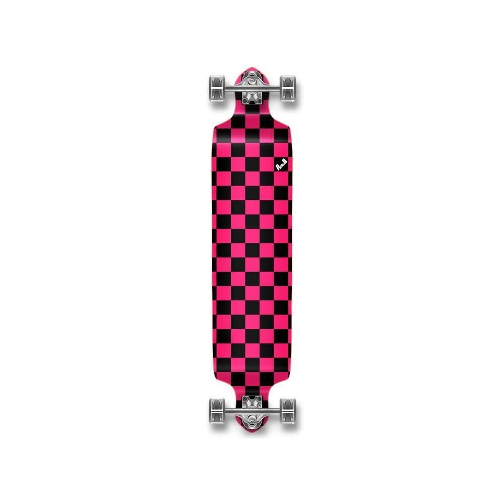 Checker White Drop Down Longboard Complete S234