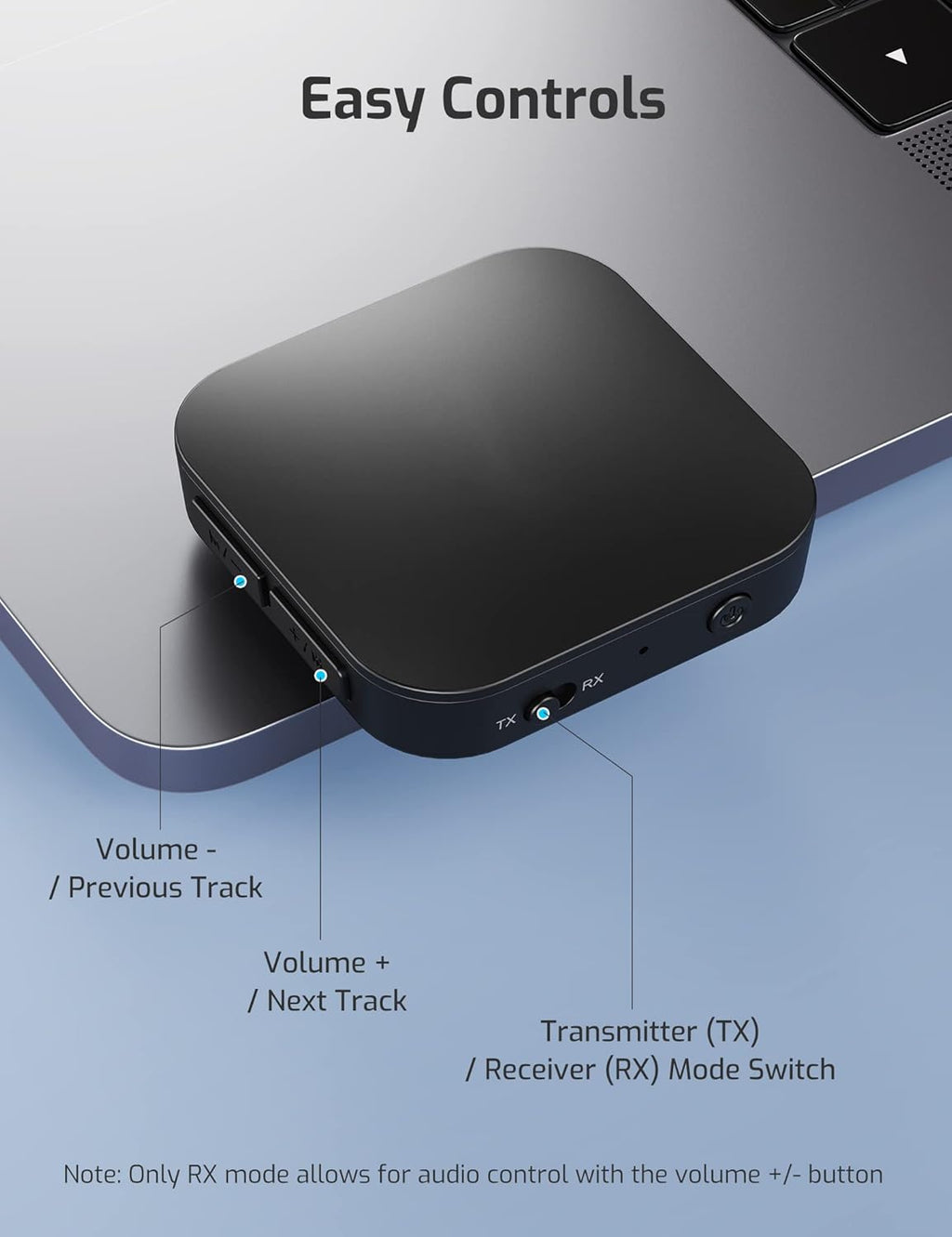 Bluetooth 5.0 Transmitter and Receiver Wireless 3.5mm Audio Adapter G65694