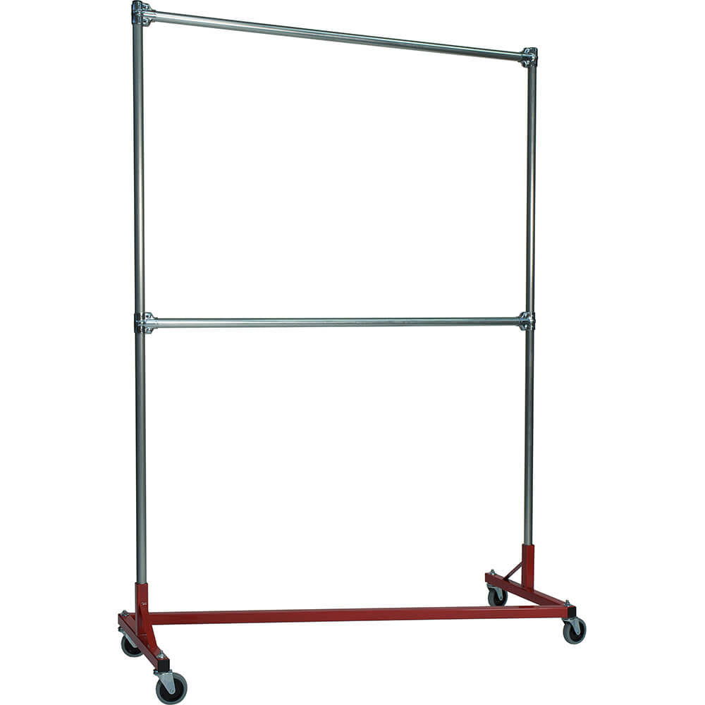 Red Double Rail Garment Rack C151