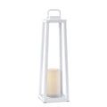 White Lantern with Flameless Candle U8835