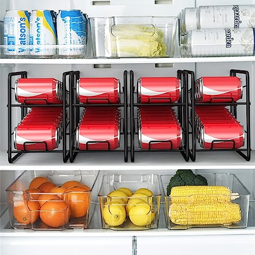 4 Pack Black Stackable Can Dispenser Rack G52458