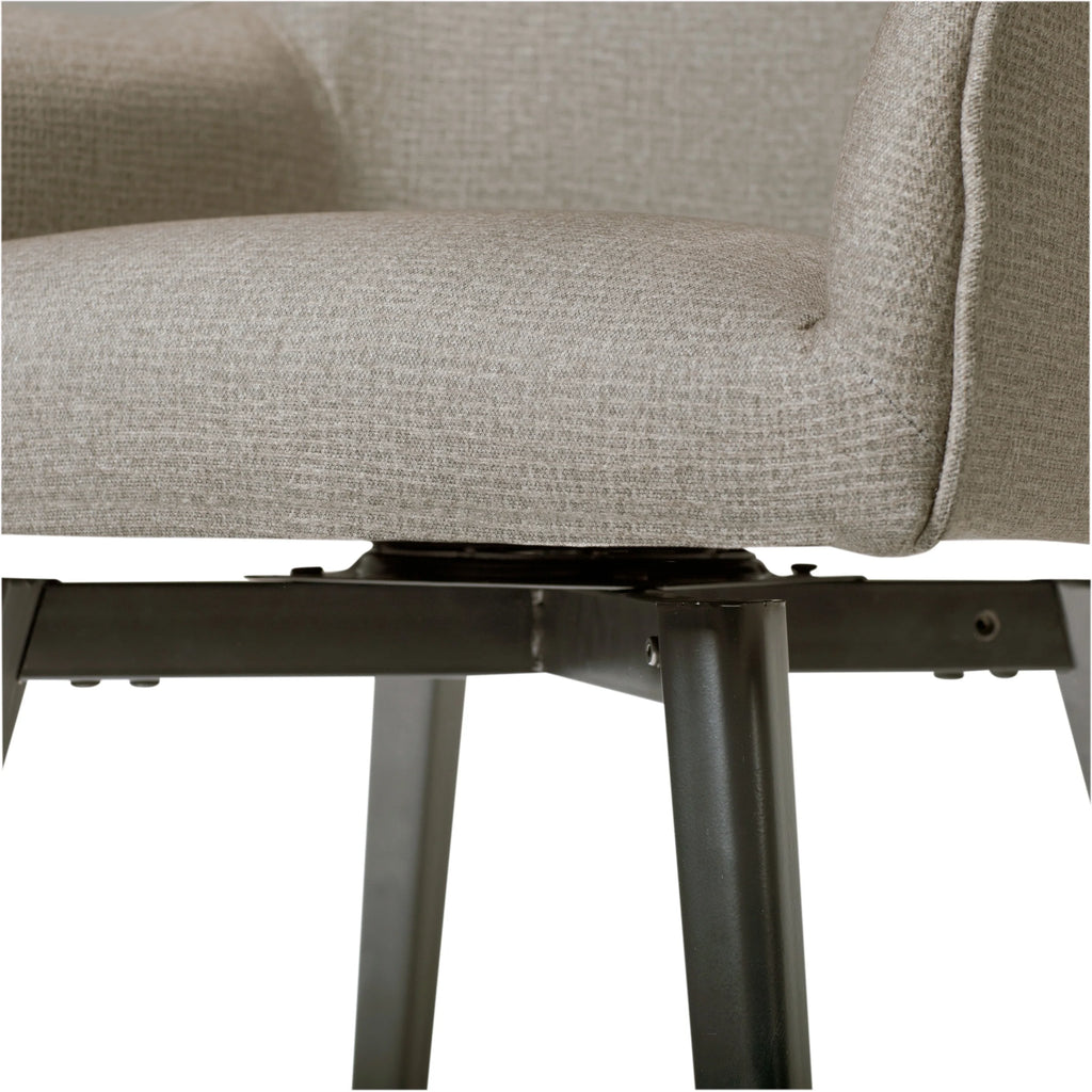 Black Camel Fabric Swivel Chair with Arms G84163