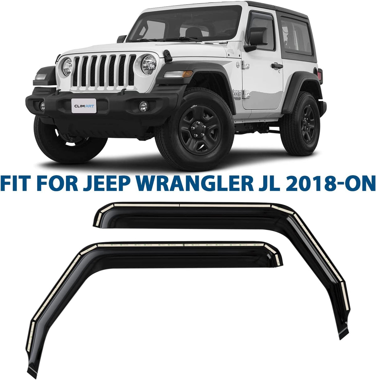 2 pcs Rain Guards for Jeep Wrangler JL G5945