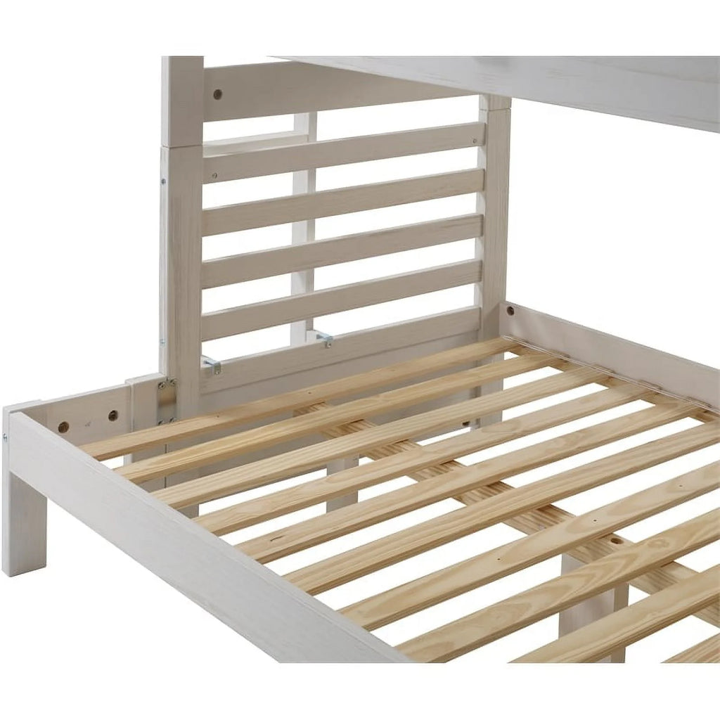 Twin-over-Full Wood Bunk Bed with Staircase Z336680