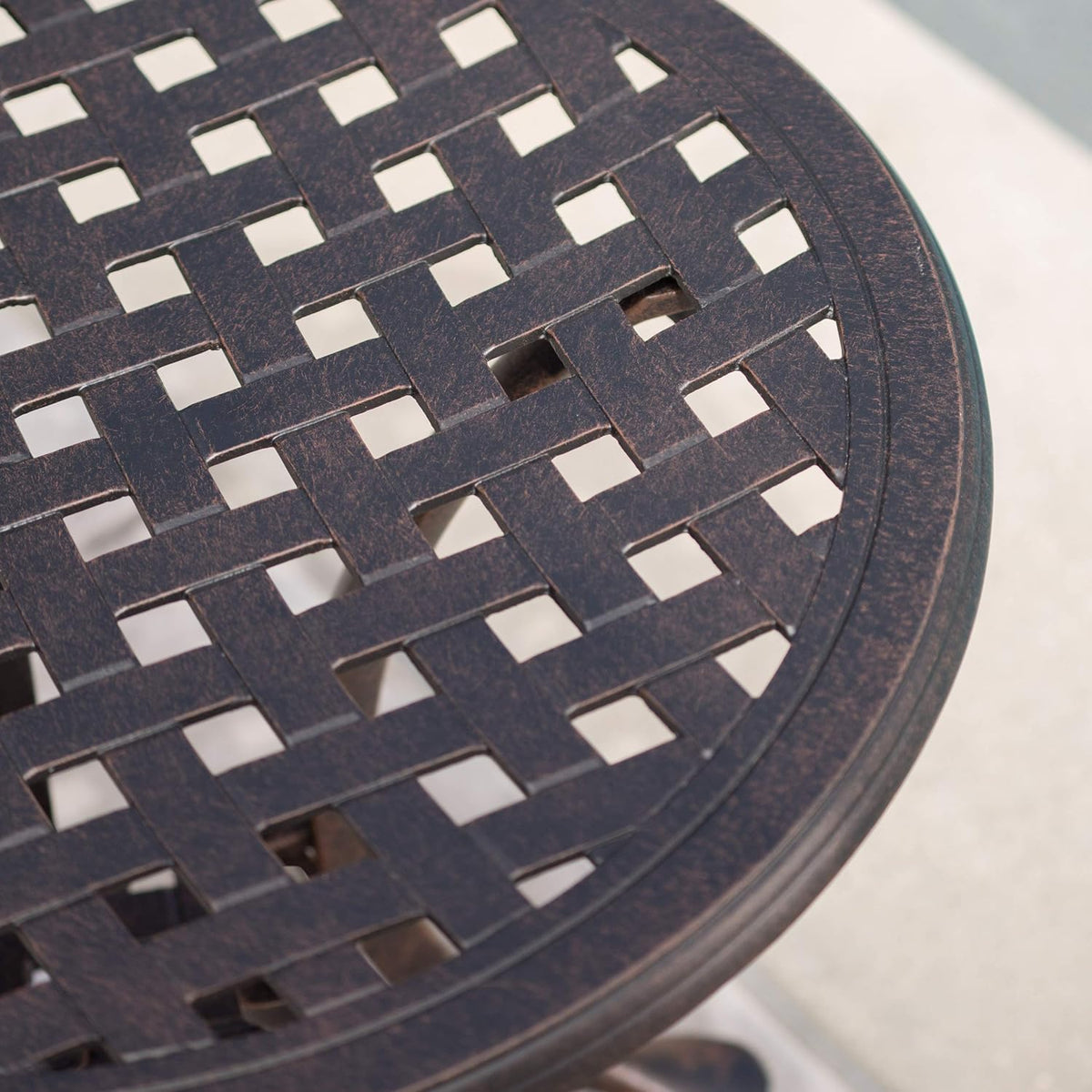 Bronze Finished Cast Aluminum Side Table R579