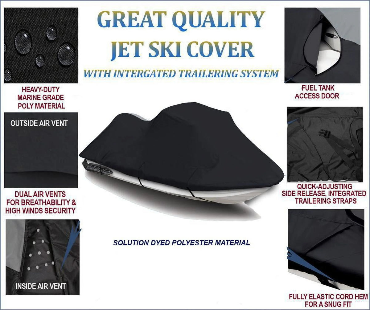 Black 600 Denier JetSki Cover K959