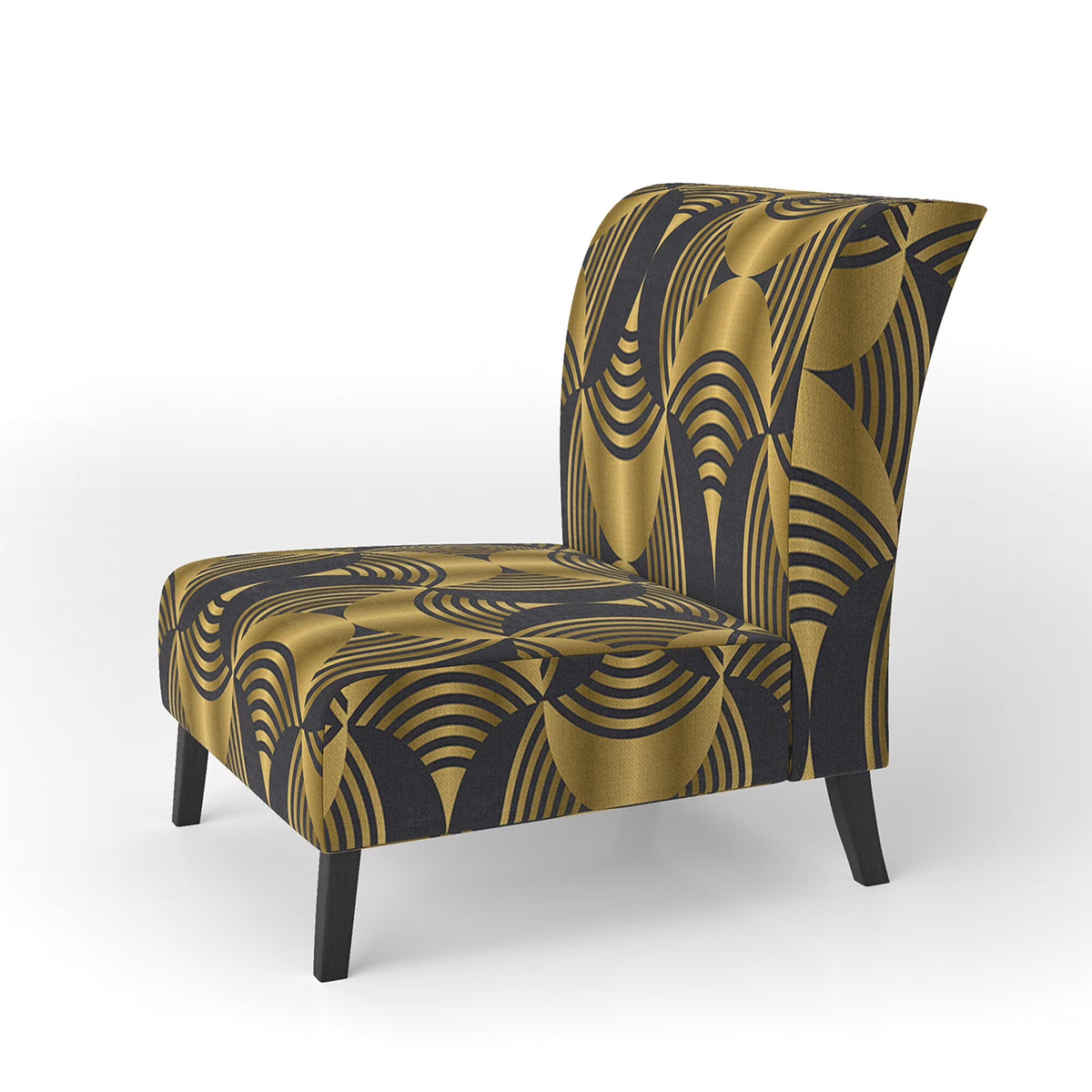 Upholstered Mid-Century Accent Chair F565
