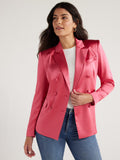 Stretch Satin Double Breasted Blazer X4970
