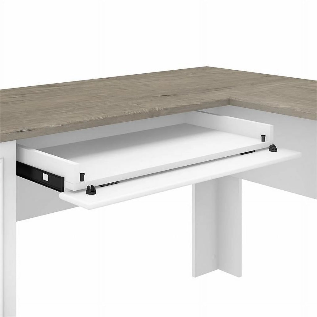 60W L Desk with Hutch D96194