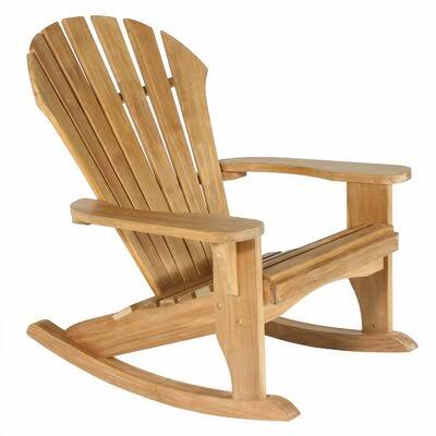 Solid Wood Rocking Adirondack Chair J93149