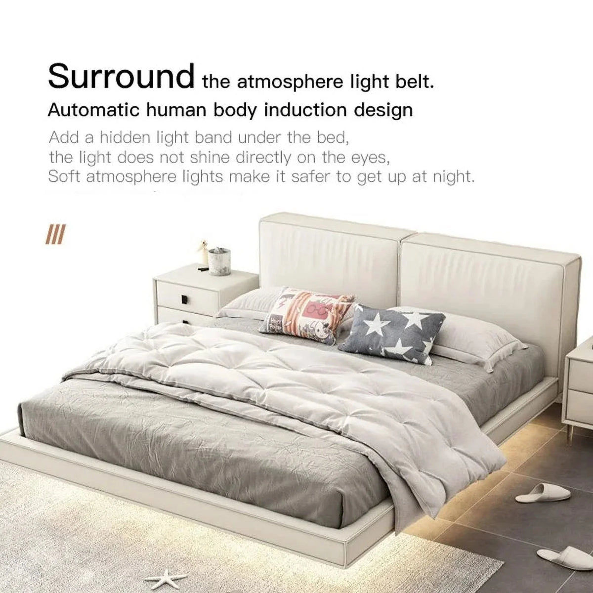Leather Queen Bed Frame E162