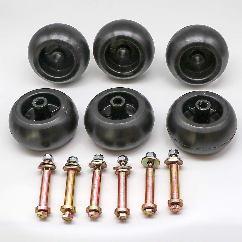 Mower Anti Scalp Deck Wheel Kit 5/8" Bore 5-2.75 Wheel Size Pack of 2 Q659730