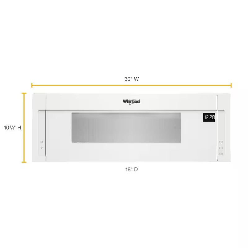 White Low Profile Microwave Hood Combination N319