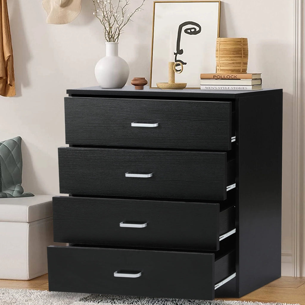Black 4 Drawer Dresser V187
