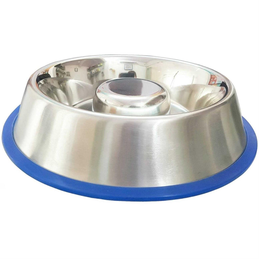 Slow Feed Anti Bloat Dog Bowl with Silicone Base Z781