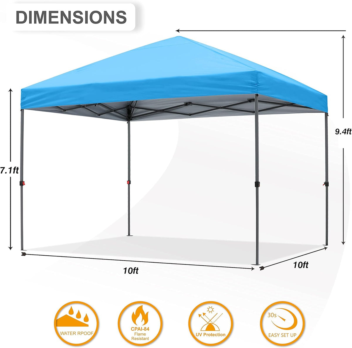10x10FT Pop Up Canopy Tent with Wheeled Carrying Bag X554967