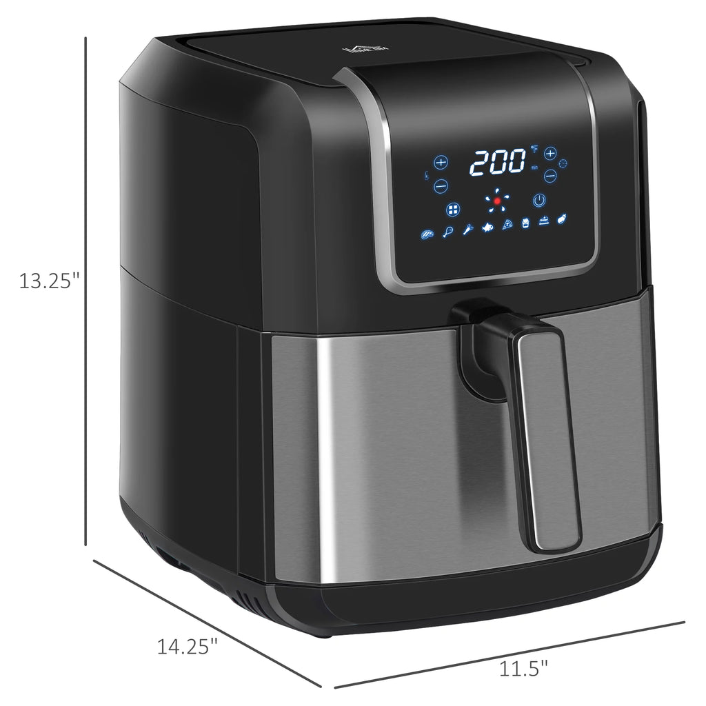 Black 6.9 Quart Air Fryer with Nonstick Basket O841745