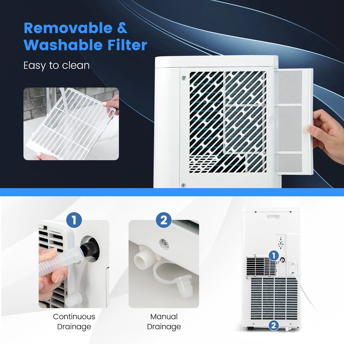 6000 BTU Portable Air Conditioner 3-in-1 O454398