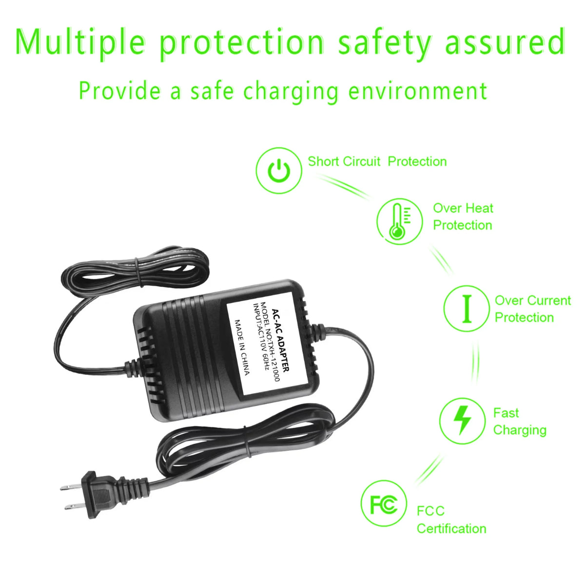 12V AC to AC Adapter Power Supply Cord Charger O309990