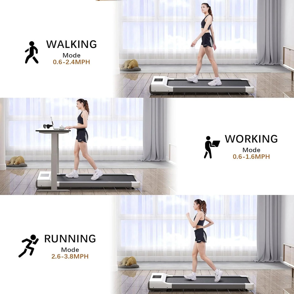 300lb 2.5HP Under Desk Treadmill with LED Display Y946396
