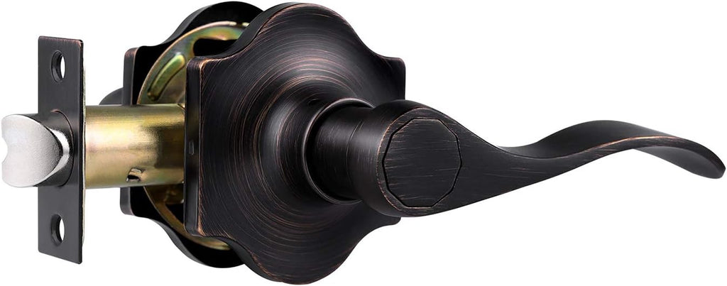 6 Pack Antique Privacy Door Handles Oil Rubbed Bronze Door Lever Set S435