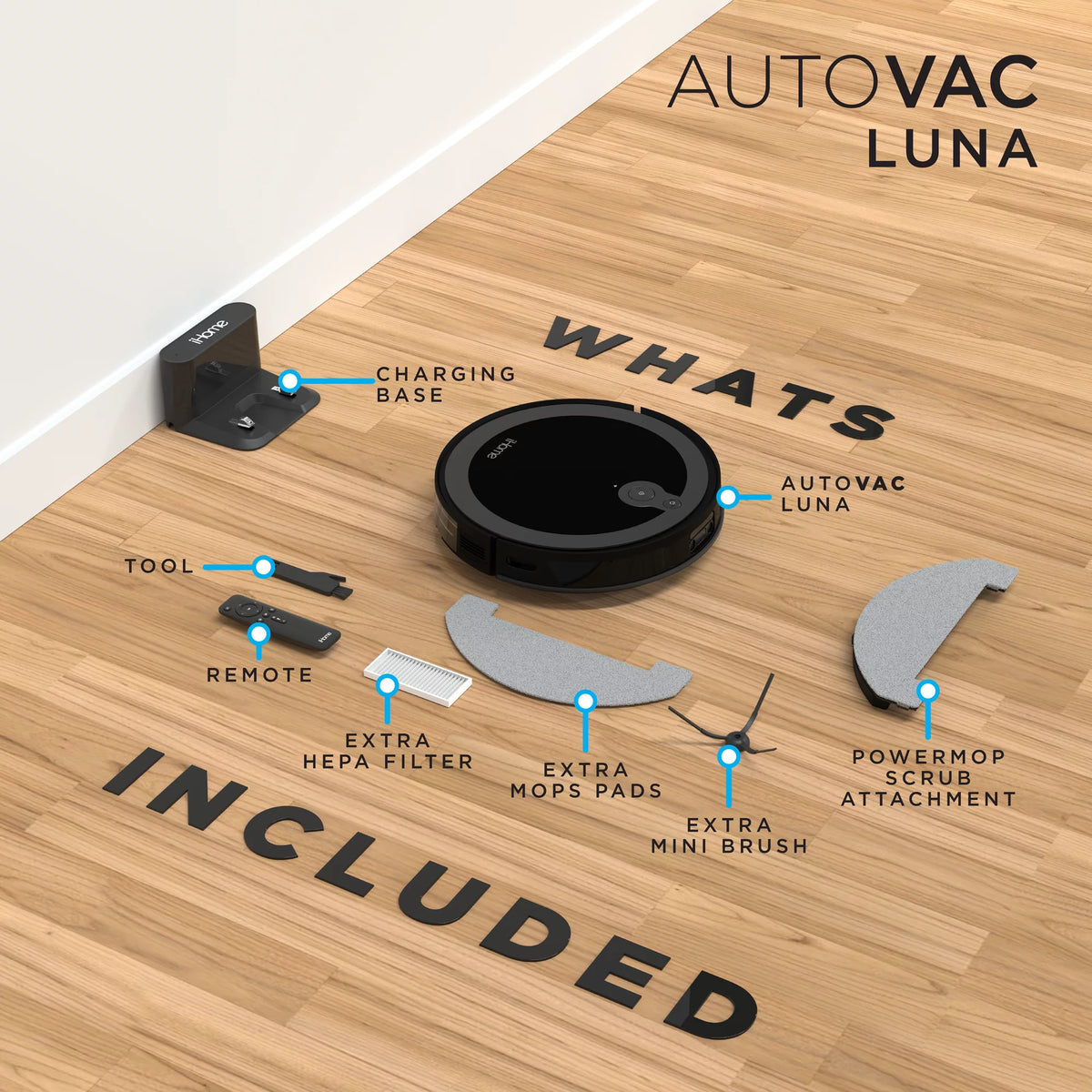 2-in-1 LIDAR Robot Vacuum and Vibrating Mop L343643