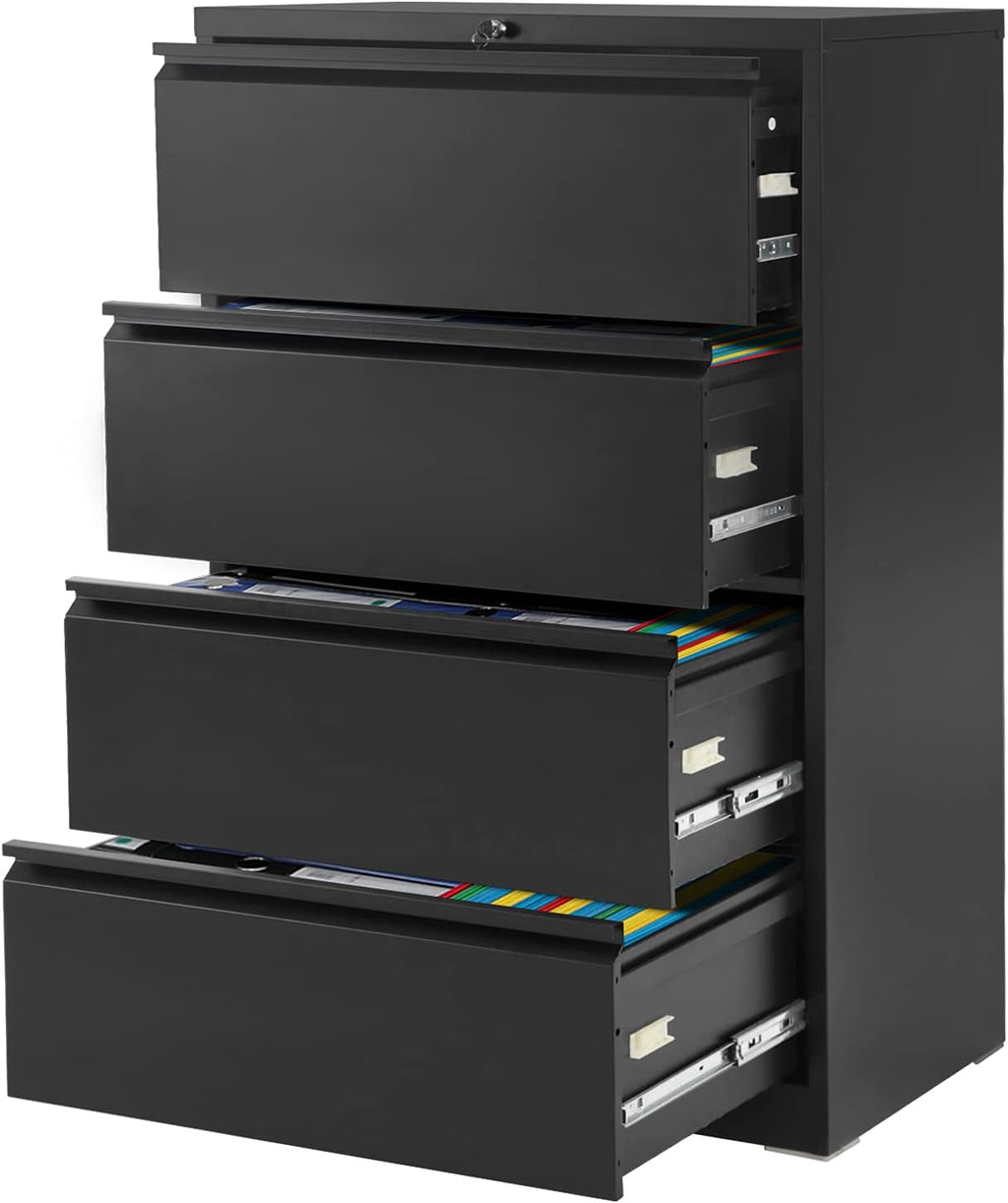 4 Drawer Locking Metal Lateral File Cabinet F715358