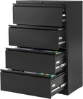 4 Drawer Locking Metal Lateral File Cabinet F715358
