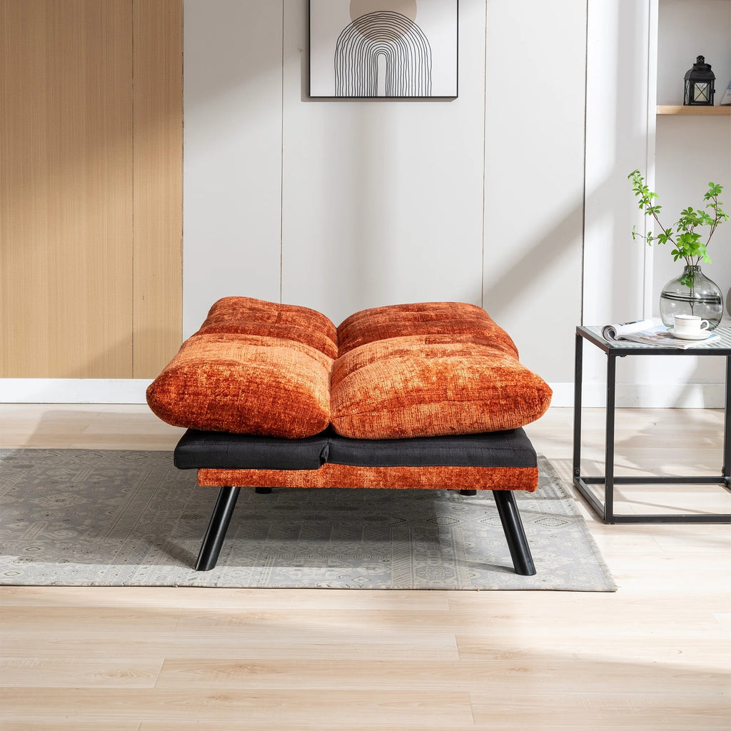 Orange Convertible Sofa Bed N584