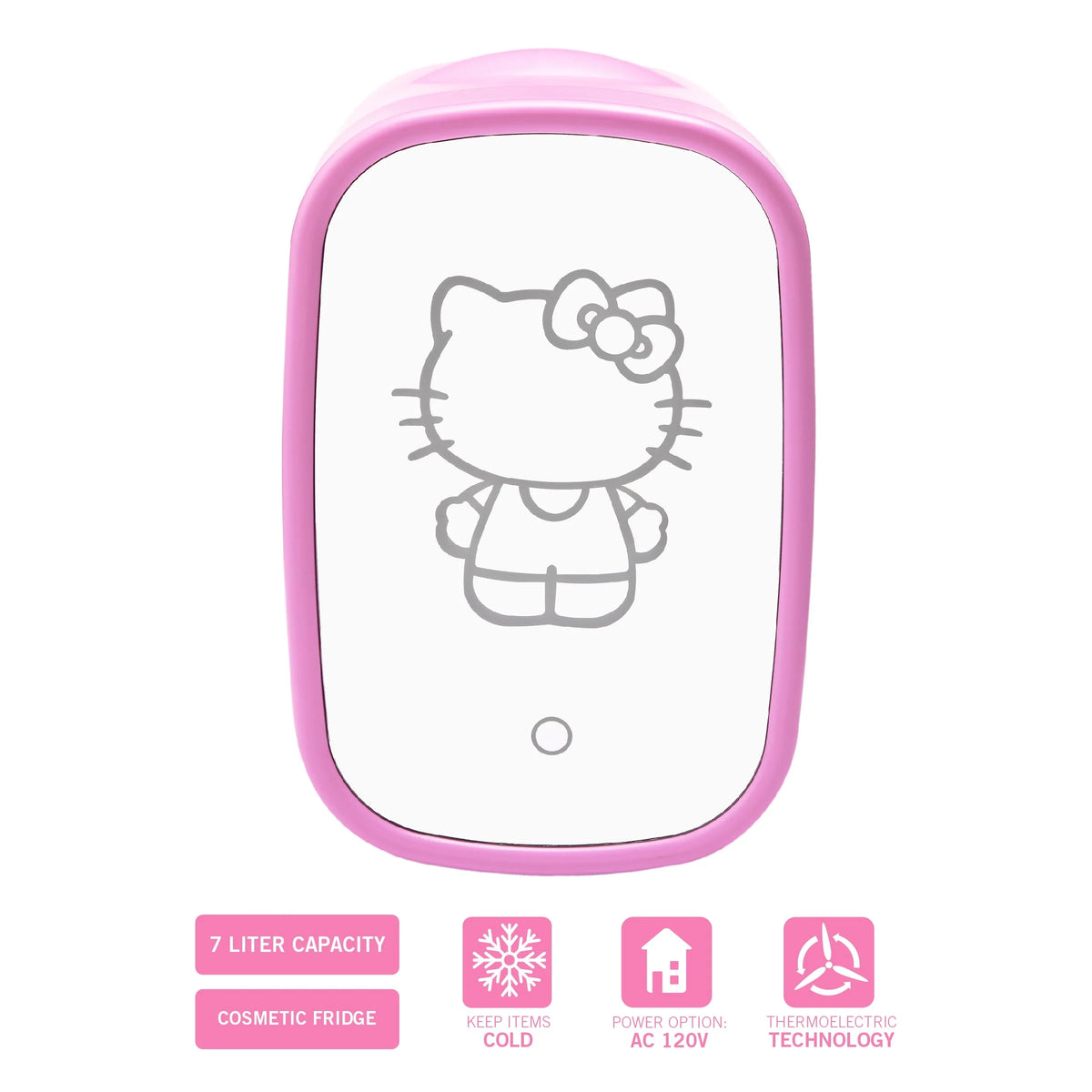 Pink Mini Fridge 7L with Light Up Mirror H88460