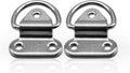 Stainless-Steel D-Shape Folding Pad Eye for Boat Yacht Motorboat Van Caravan Trailers Truck Marine Grade (2 Inches ×2-1/4 Inches) (2 PCS) A20022