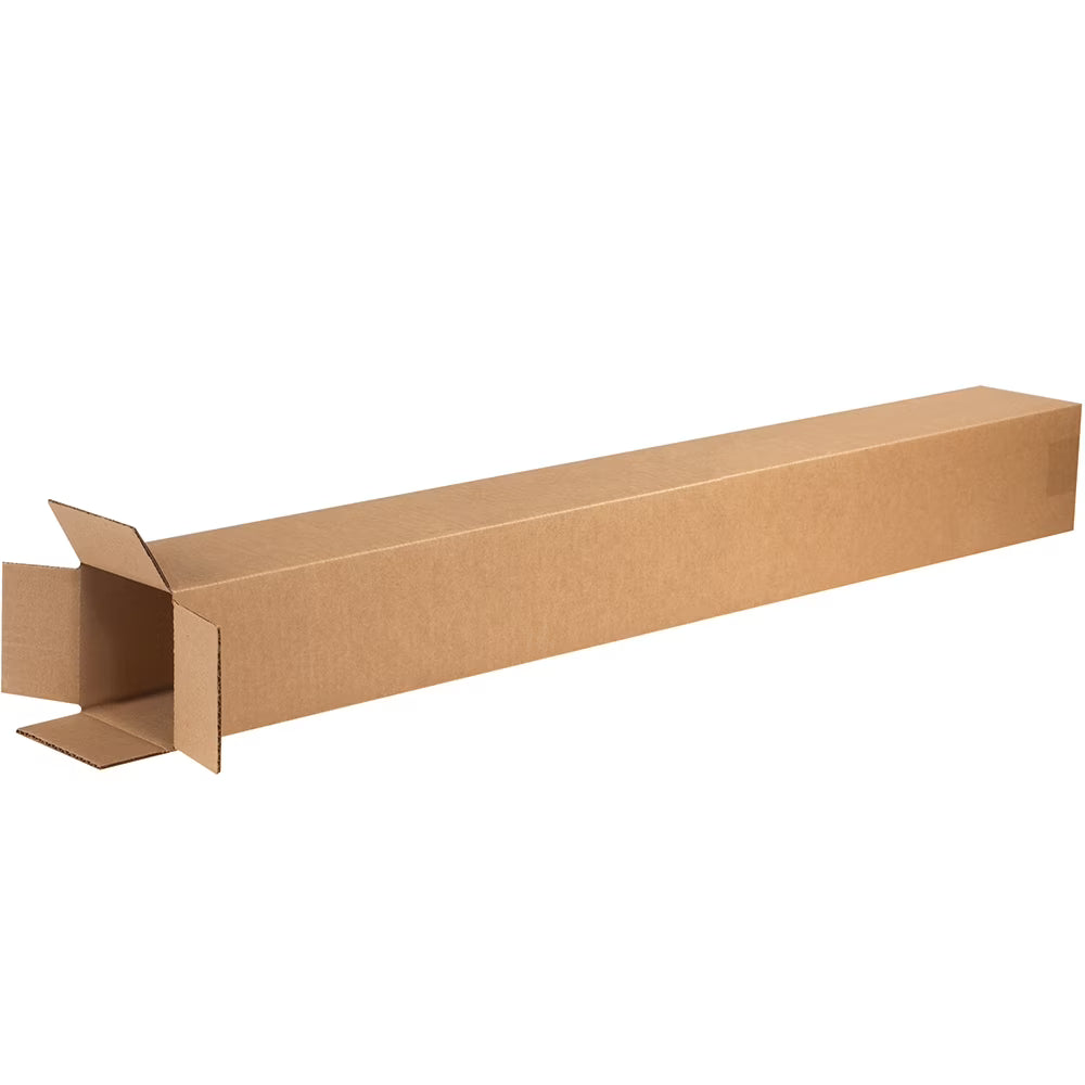 Tall Corrugated Boxes 4x4x40 Kraft 25 Bundle F223