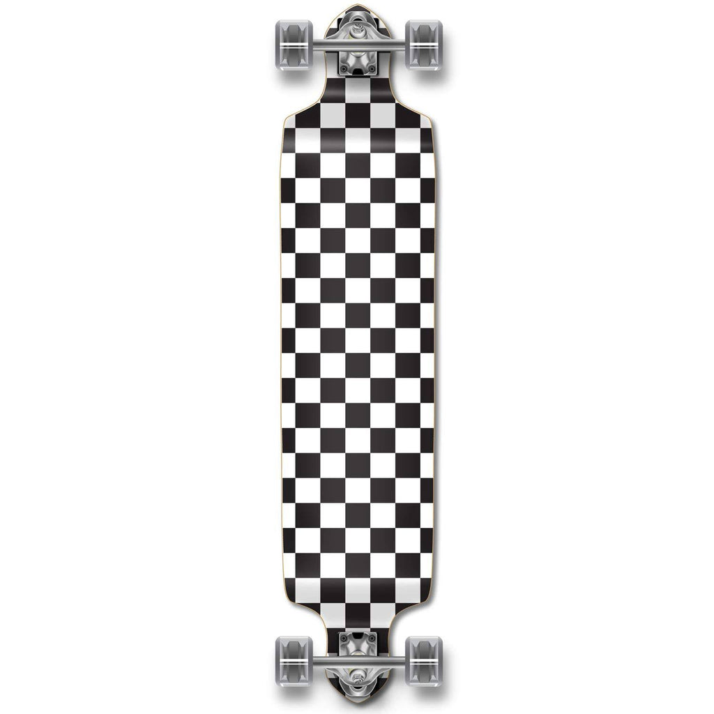 Checker White Drop Down Longboard Complete S234