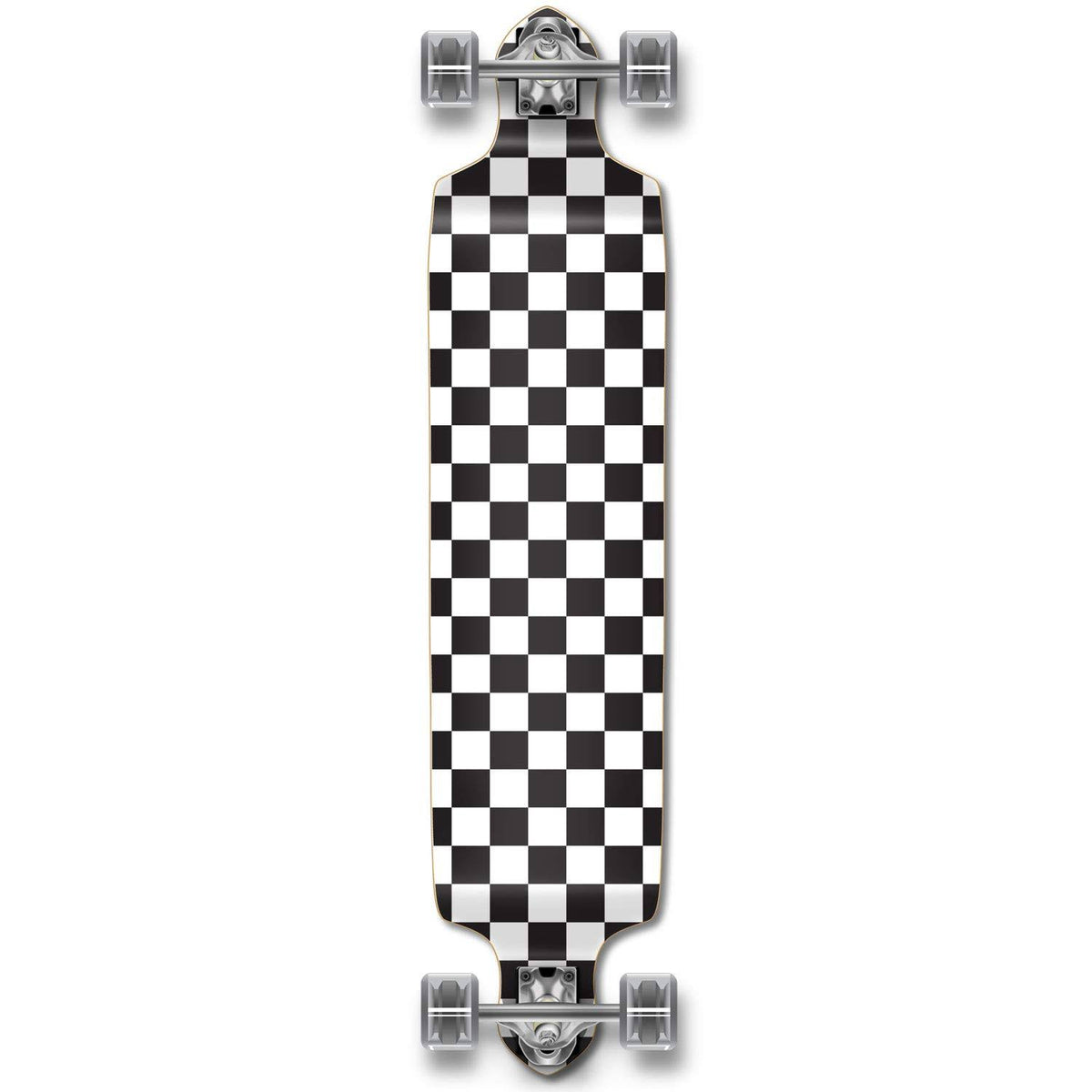Checker White Drop Down Longboard Complete S234