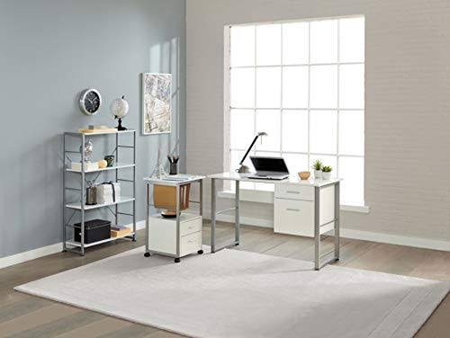 White 2-Drawer Mobile Vertical File Cabinet N257