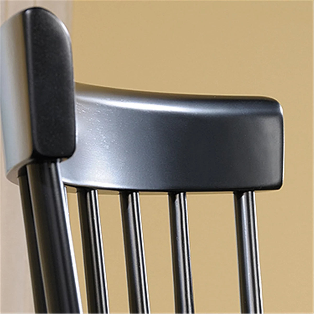 Black Solid Wood Spindle Back Dining Chair Set of 2 U72077