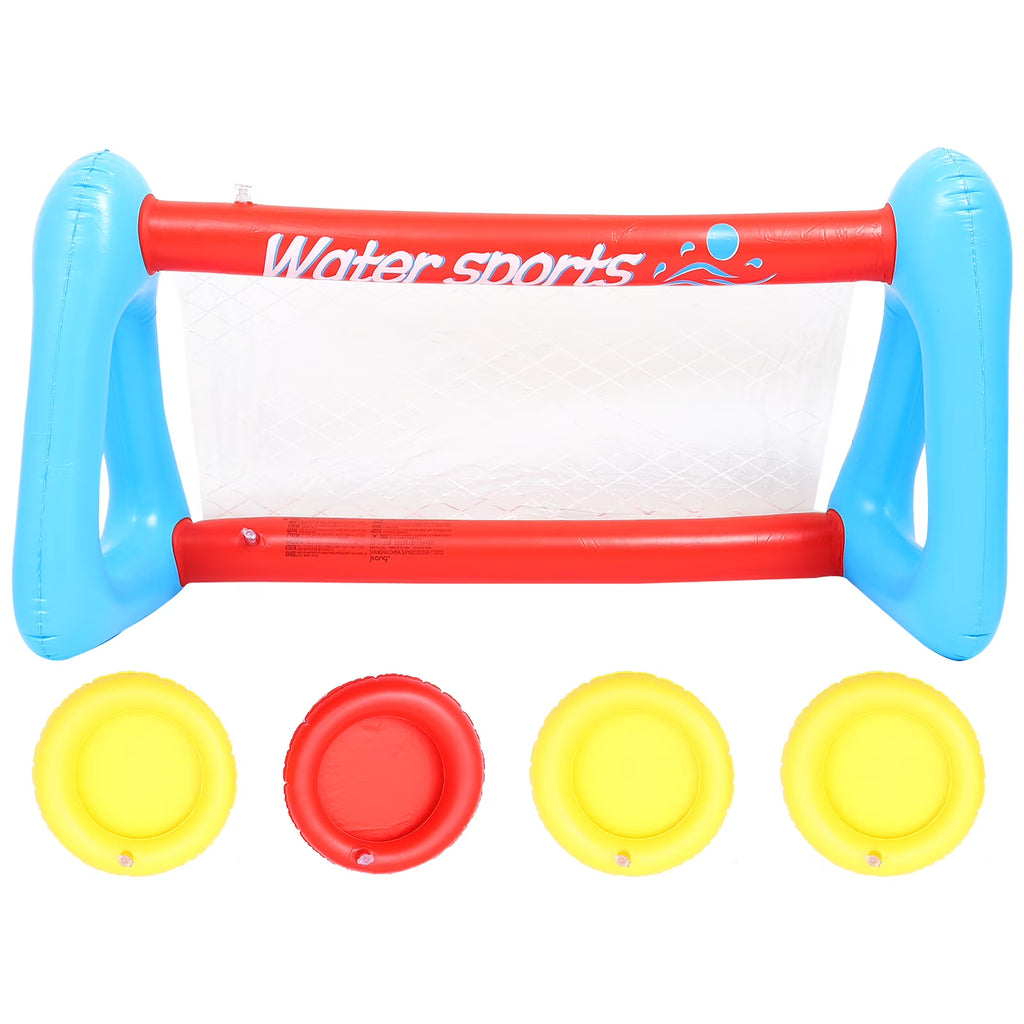 Inflatable Pool Float Set with Volleyball Net and Volleyballs L10344