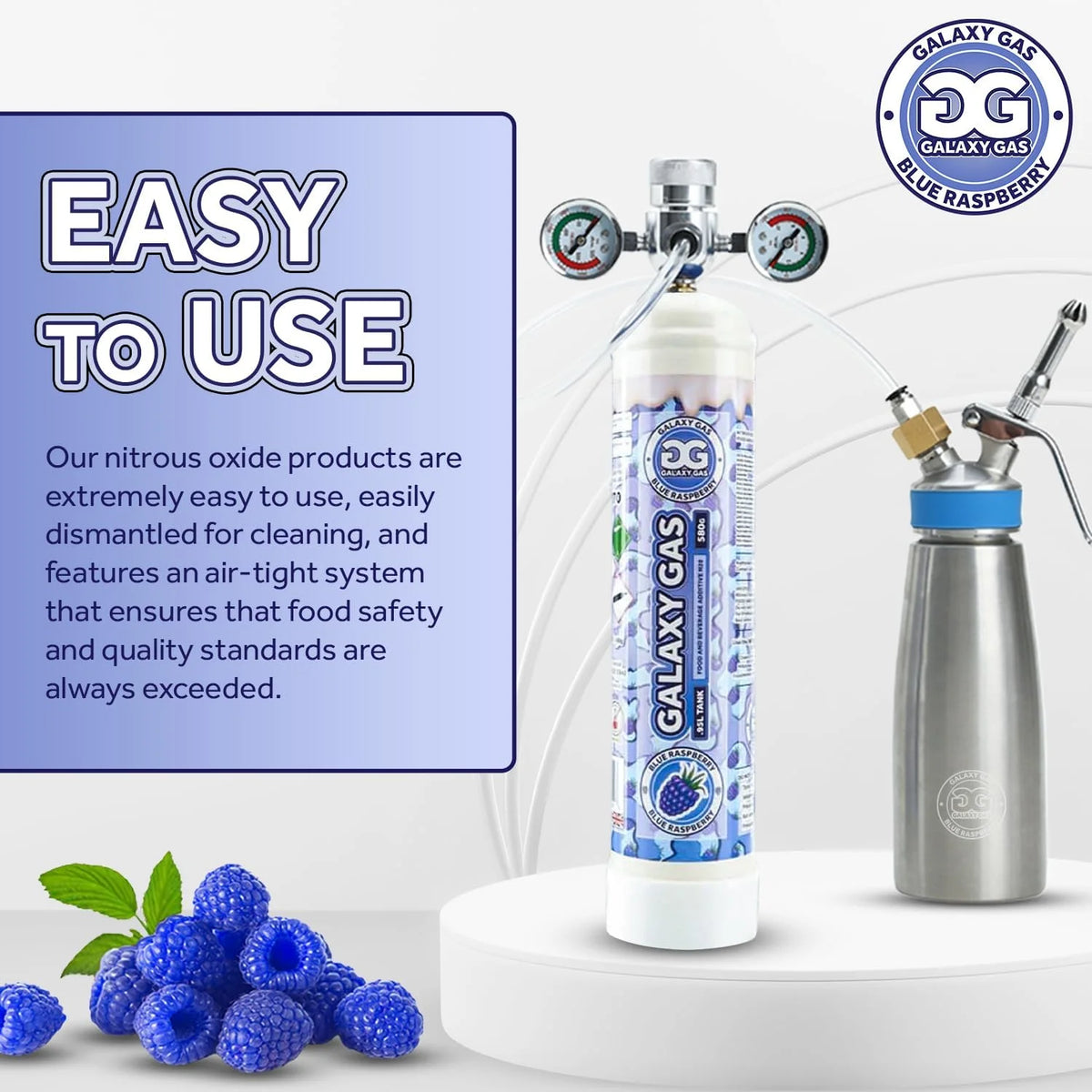 Blue Raspberry Whipped Cream Dispenser Tank 580 Gram F333