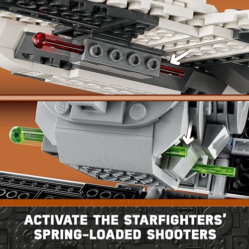 LEGO Star Wars Fang Fighter vs. TIE Interceptor Building Toy Set with 3 Characters Q5156