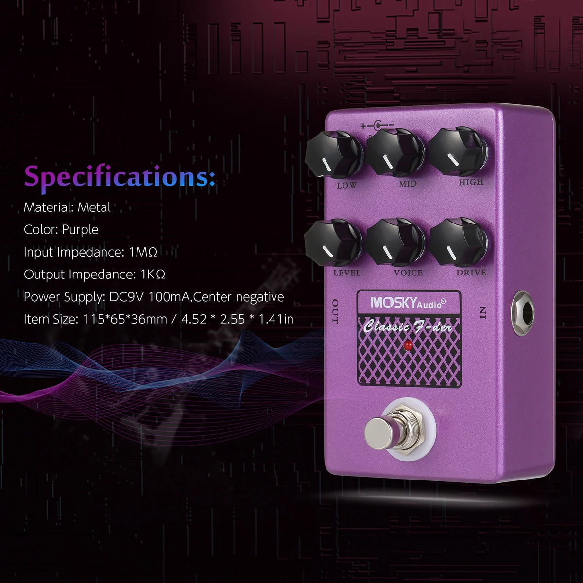 Speaker Simulator Pedal with Built in Speaker Simulation F849