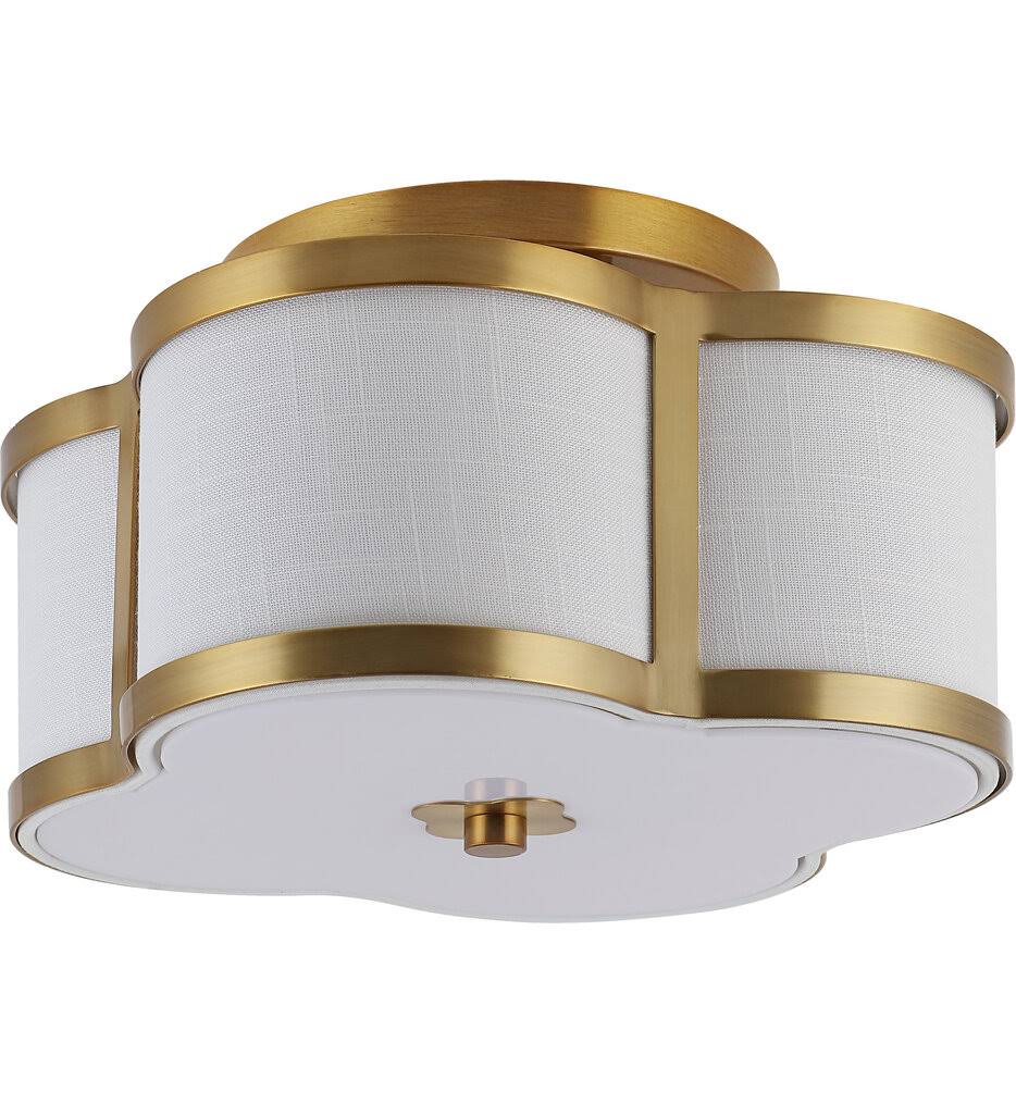13 in. Brass Gold Metal Flush Mount B332