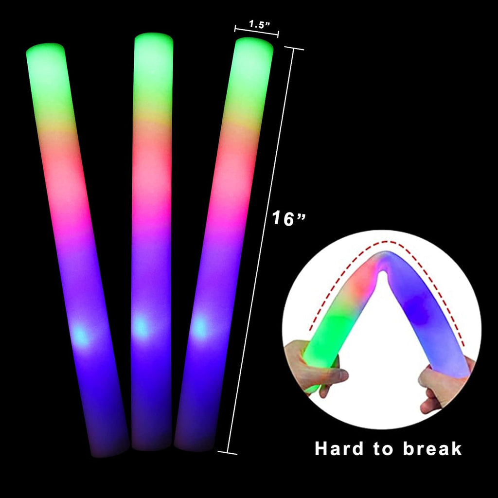 24 Pcs LED Foam Sticks Glow Batons F712220